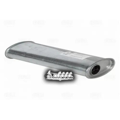 Глушитель Универс. (Овальный) 97Х171, L 400, D 50, Смещ. 28 Мм (Алюм. Сталь) Trialli EMM 3514