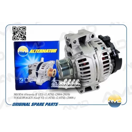 Генератор Vag Octavia Ii-Iii/Golf Vi/Passat Vi 04- 1.8-2.0 Tsi AMD 