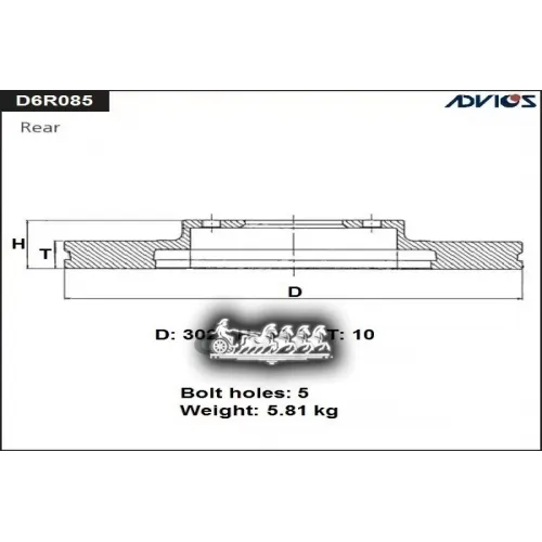 Диск Тормозной Mitsubishi Outlander 06- Задн. ADVICS 