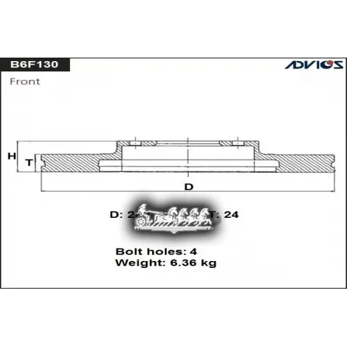 Диск Тормозной Nissan Tiida 04- Перед. ADVICS 