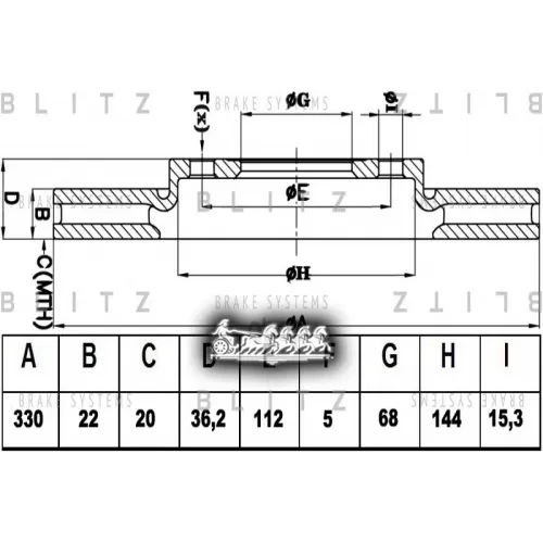 Диск Тормозной Audi Q5 07- Задн. Blitz 