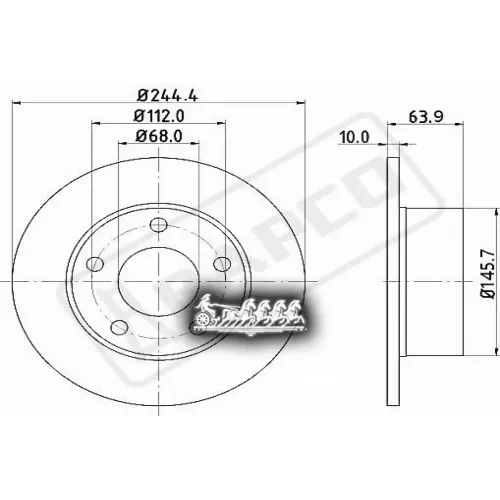 Диск Тормозной Audi 100/A6 94- Задн. BAPCO 