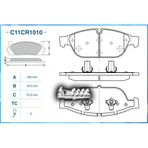 Тормозные Колодки Дисковые Vag A6 12- CWORKS 