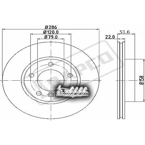 Диск Тормозной Bmw 3(E36)/(E46) Перед.вент. BAPCO 