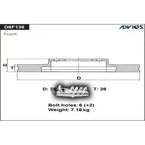 Диск Тормозной Mitsubishi Pajero 00- Перед. ADVICS 