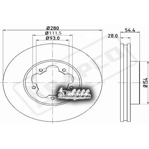 Диск Тормозной Ford Transit 2.2Tdci 06- Перед. BAPCO 