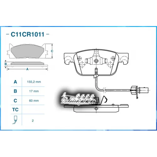 Тормозные Колодки Дисковые Vag A4 15- CWORKS 