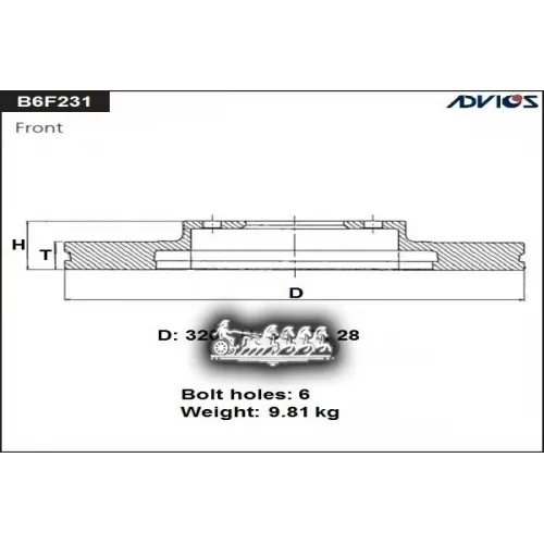Диск Тормозной Nissan Pathfinder 05- Перед. ADVICS 