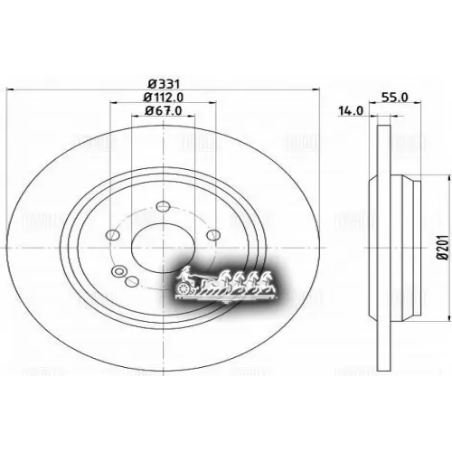 Диск Тормозной Mercedes Ml W163 270-500 98-05 Задний Trialli DF 150109