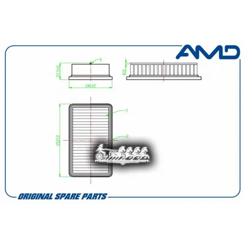 Фильтр Воздушный Hyundai/Kia Solaris/Rio 17- AMD 