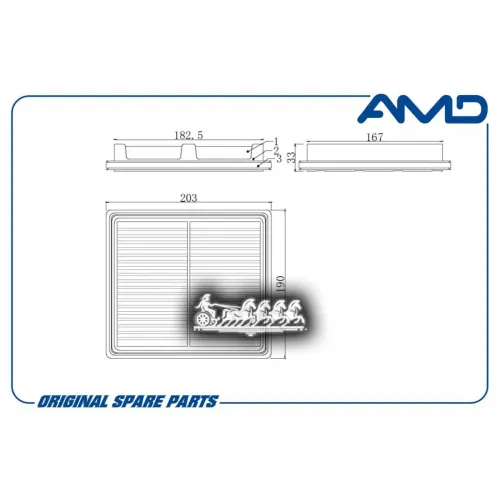 Фильтр Воздушный Daewoo Matiz AMD 