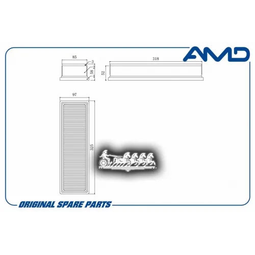 Фильтр Воздушный Renault Logan/Sandero/Logan/Largus 12- 1.4 8Кл. AMD 