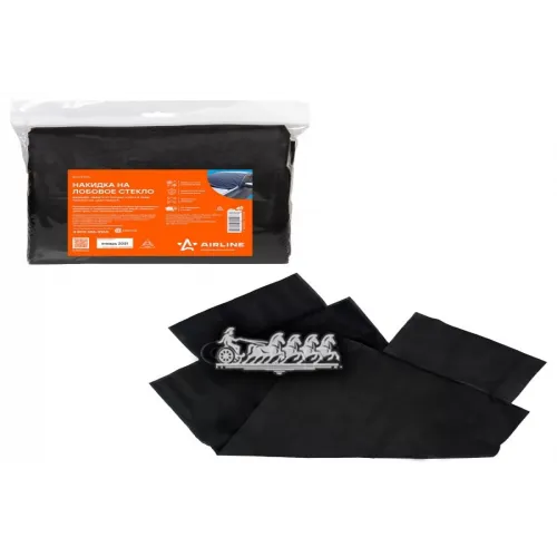 Накидка Защитная На Лобовое Стекло. Внешняя. Защита От Солнца. Снега И Льда (100*150См) Цвет Черн. AIRLINE 