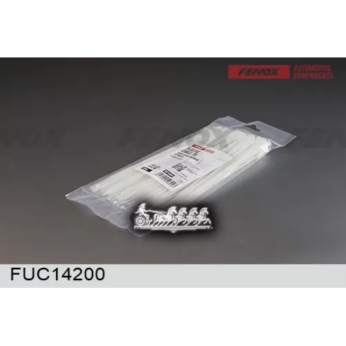 Хомут Пластиковый (Стяжка) 4*200 Мм 100 Штук, Белый FENOX 