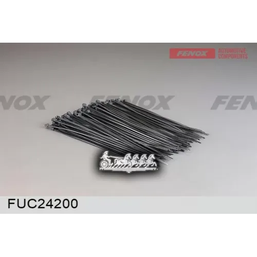 Хомут Пластиковый (Стяжка) 4*200 Мм 100 Штук, Черный FENOX 