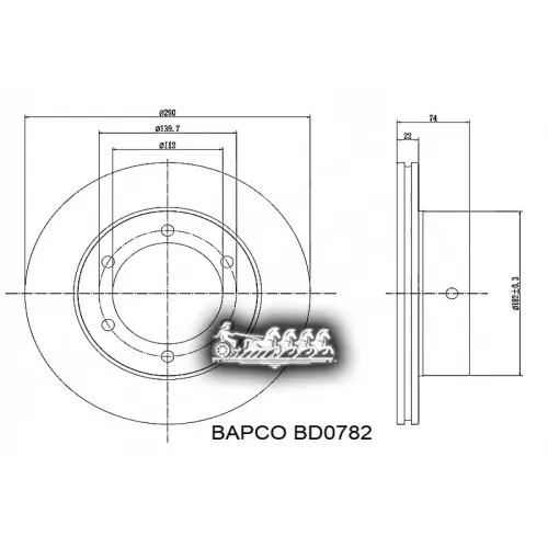 Диск Тормозной Gazelle Next 13- 4.6Т Задн. BAPCO 