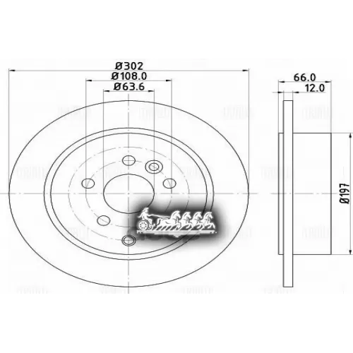 Диск Тормозной Land Rover Freelander Ii (06-) Задн. D=302 Trialli 