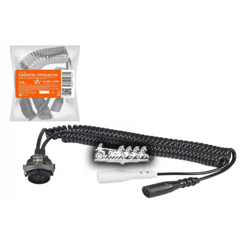 Кабель Прицепа 24В Адаптер С 15 Конт. На Тип-N 7 Конт. И Тип-S 7 Конт. 55М (Литой) AIRLINE 