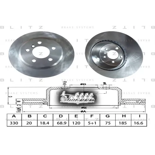 Диск Тормозной Bmw 5(F10,F18/F11) 09- Blitz 