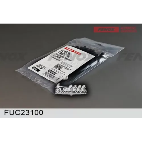 Хомут Пластиковый (Стяжка) 3*100 Мм 100 Штук, Черный FENOX 