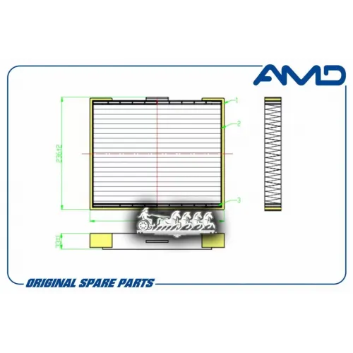 Фильтр Салонный Угольный AMD 