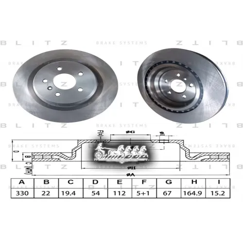 Диск Тормозной Mercedes Ml(W166)/Gle(W166/C292) 15- Blitz 