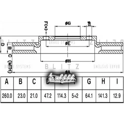 Диск Тормозной Honda Cr-V 98- Передн. Blitz 