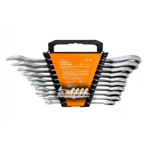 Набор Ключей Комбинир.трещот. 10 Предм. (8.10.12.13.14.15.17.19.22.24Мм) Пласт.держат. AIRLINE 