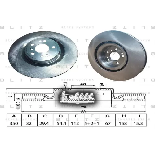 Диск Тормозной Mercedes Ml(W166)/Gle(W166/C292) 15- Blitz 