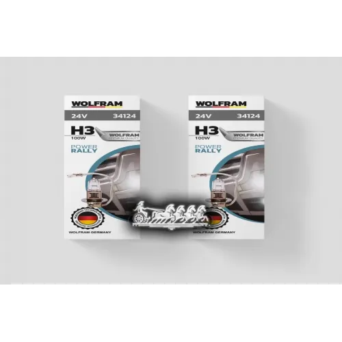 Лампа 24V H3 100W Pk22s Wolfram Halogen Bulb 1 Шт. Картон  WOLFRAM 