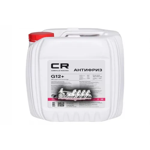 Антифриз, Готовый Раствор Cr G12+ Oat -40°С, Красный, 10Кг/9,35Л Carville Racing 