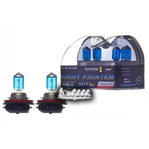 Лампа H11 12V 55W (100W) 5000K. Пластик (Компл. 2 Шт.) AVANTECH 