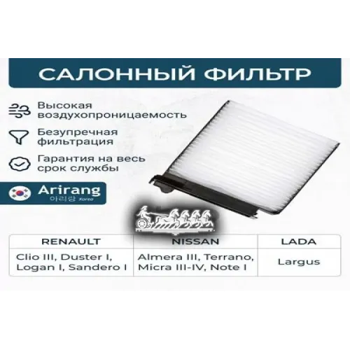 Фильтр Салона Renault/Nissan Logan/Duster/Micra 03- Arirang 
