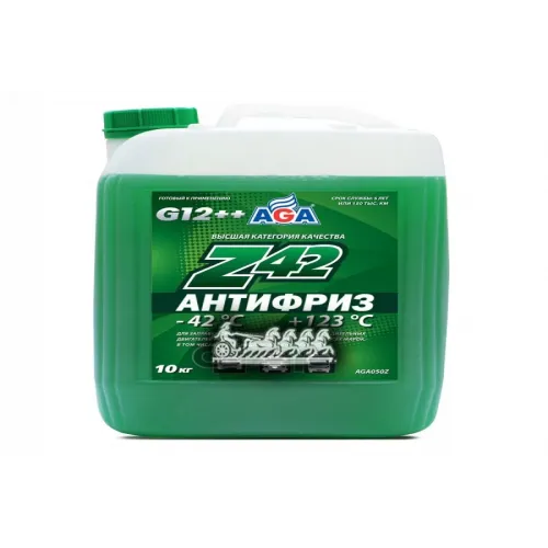 Aga Antifreeze Aga-Z42. Premix Антифриз. Готовый К Применению. Зеленый. -42С (10L) AGA 