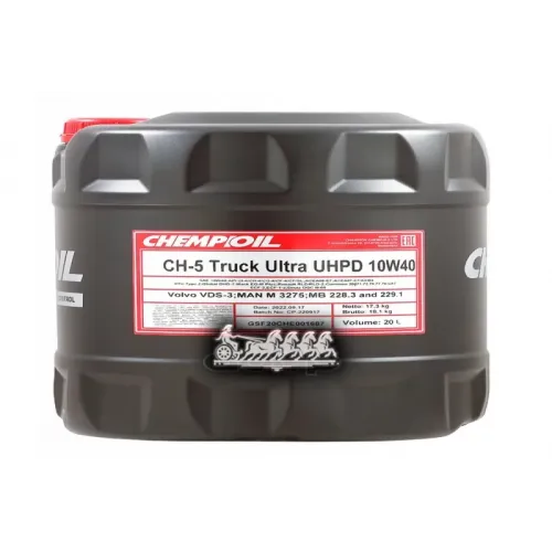 CHEMPIOIL 10W-40 Ch-5 Truck Ultra Uhpd, Ci-4/Sl, Ci-4 Plus, 20Л (Полусинт. Мотор. Масло) Hcv