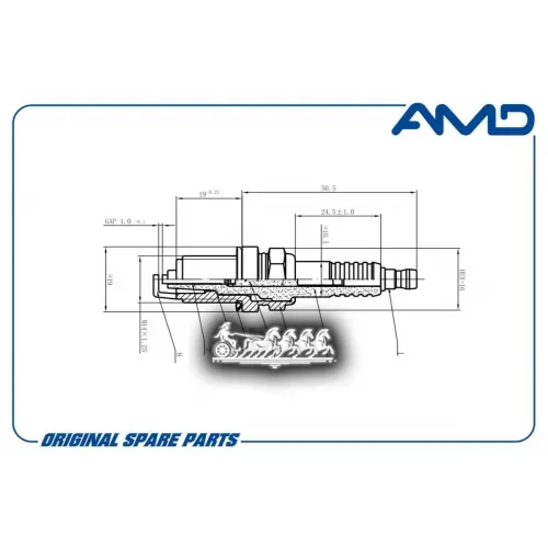 Свеча Зажигания 18814-11051/Bkr5es-11/Amd.pl11 (Nickel) Amd AMD 