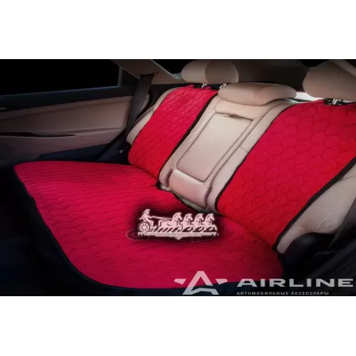 Накидка Алькантара, Задняя (3 Предмета), Красная, Универсальная AIRLINE 