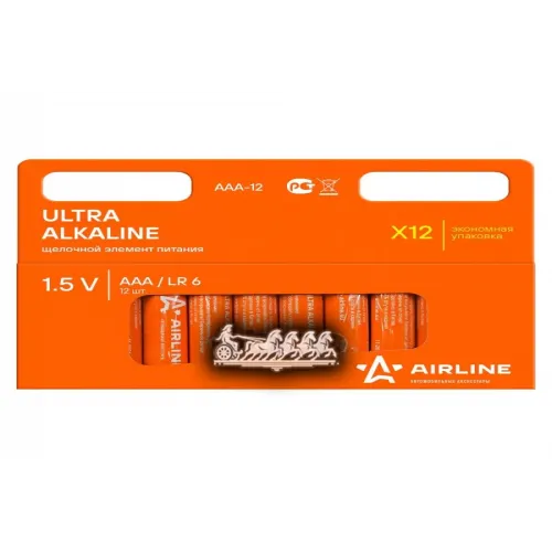 Батарейки Lr03/Aaa Щелочные 12 Шт. AIRLINE 