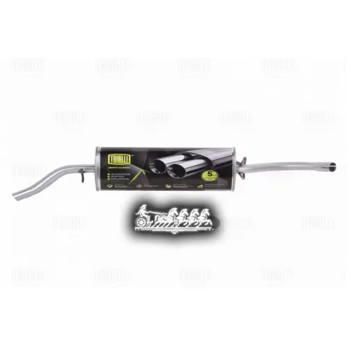 Глушитель Для А/М Vw Golf Ii (83-) 1.3I/1.6I Осн. (Алюм. Сталь) (Emm 1802) Trialli 