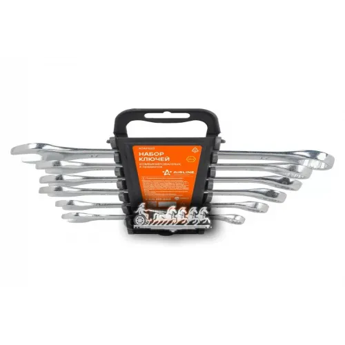 Набор Ключей Комбинированных 6 Предметов (8.10.12.13.14.17Мм) Пласт. Держатель AIRLINE 