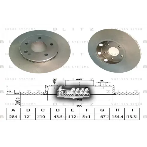 Диск Тормозной Mercedes C(W202/S202) 93-00 Blitz 