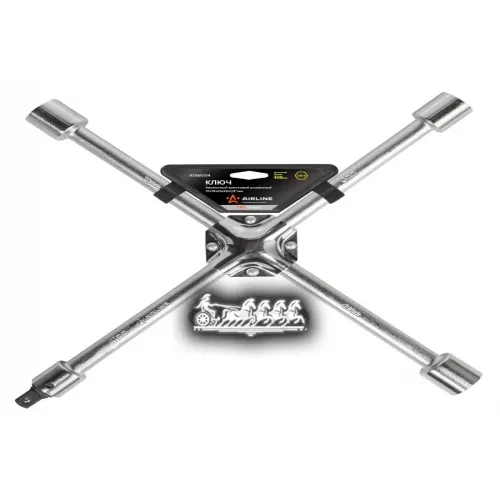 Ключ Баллонный Крестовой Усиленный 17Х19х21х22х1/2 Pro 400Мм Пласт.подвес AIRLINE 