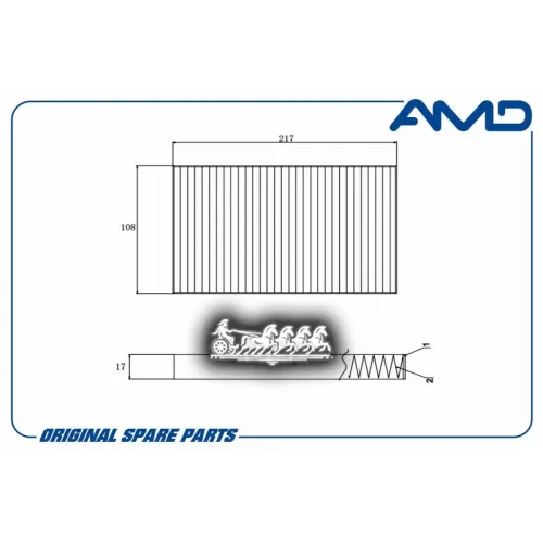 Фильтр Салона Hyundai/Kia Sportage/Tucson 04- Угольный (Компл. 2 Шт.) AMD 
