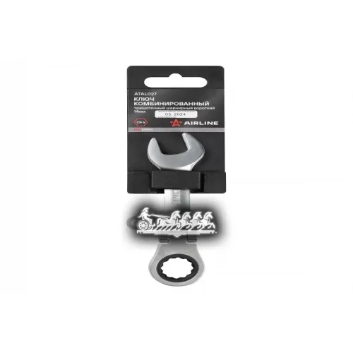 Ключ Комбинированный Трещоточный Шарнирный Короткий 14Мм Pro Пласт.подвес AIRLINE 