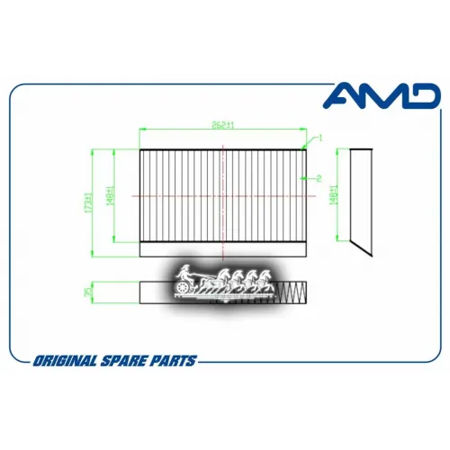 Фильтр Салона Renault Megane 08- 1.6 (Угольный) AMD 