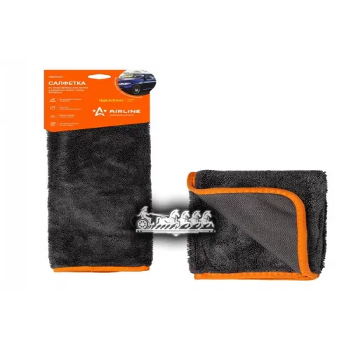 Салфетка Из Микрофибры Для Мытья И Удаления Влаги Серая (40*60 См) AIRLINE 
