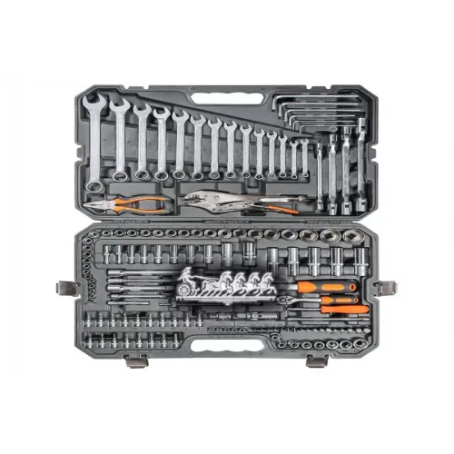 Набор Инструментов Универсальный 137 Предметов + Фонарь. Пласт.кейс AIRLINE 