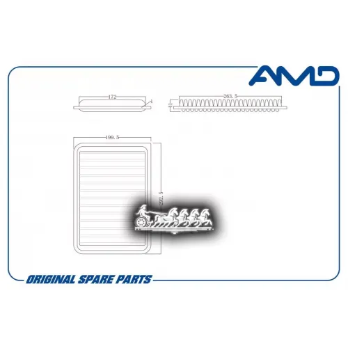 Фильтр Воздушный Toyota Camry V30/V40/V50 2.4/2.5 AMD 
