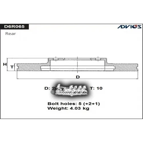 Диск Тормозной Mitsubishi Outlander 06- Задн. ADVICS 
