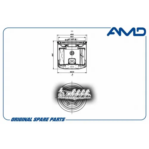 Фильтр Масляный Gm Matiz/Damas/Tico/Kalos/Aveo/Spark AMD 